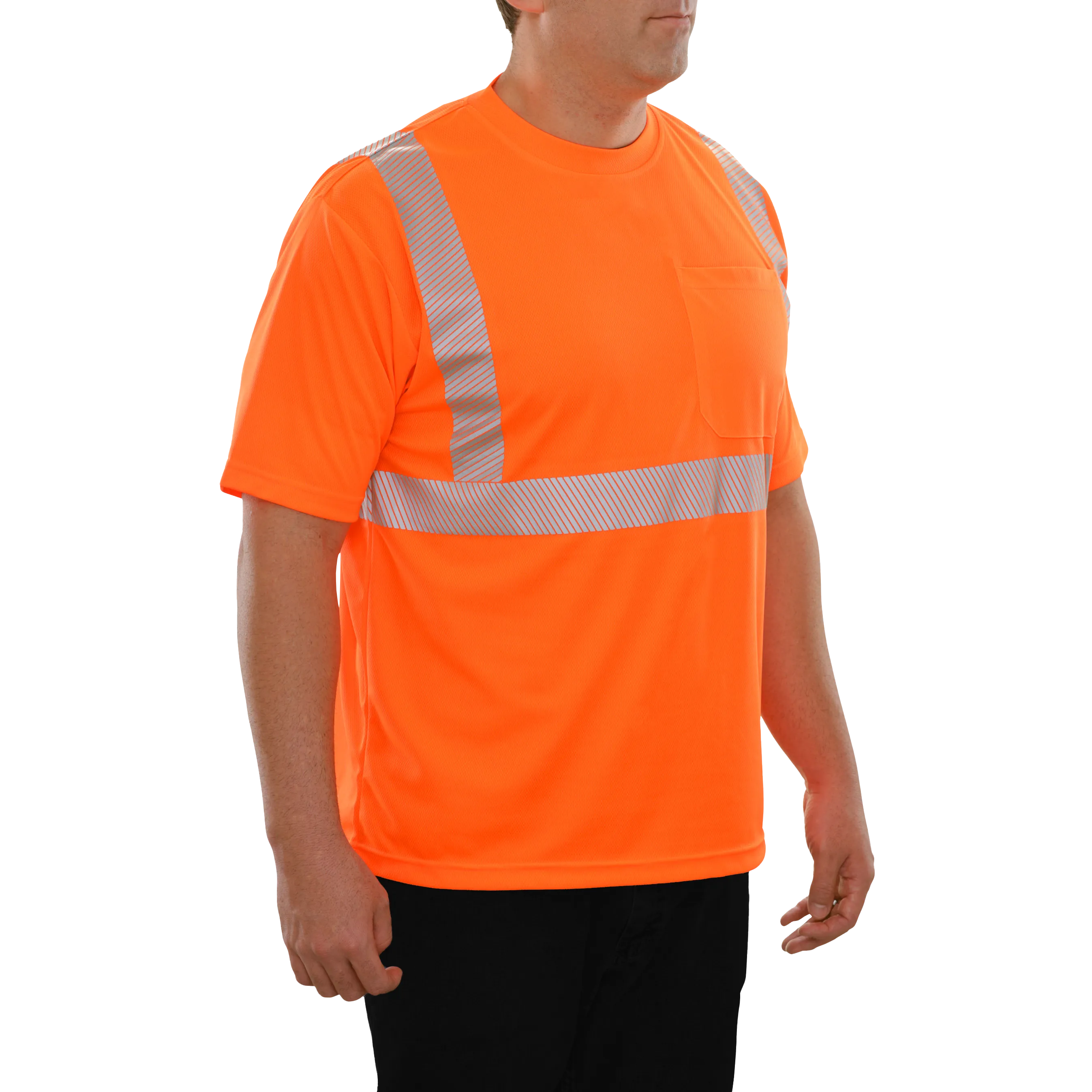 102CTOR Hi-Vis Orange Safety Shirt Birdseye Pocket with Comfort Trim by 3MTM