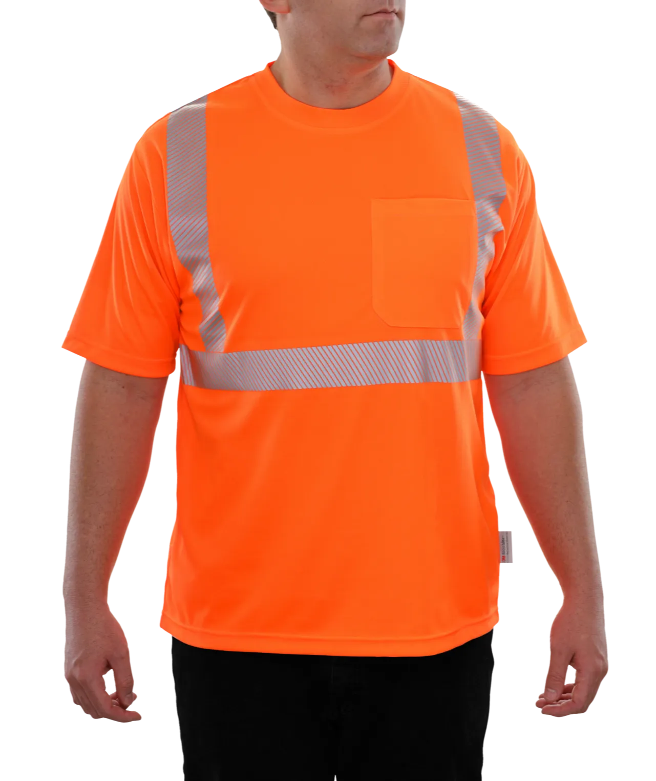 102CTOR Hi-Vis Orange Safety Shirt Birdseye Pocket with Comfort Trim by 3MTM