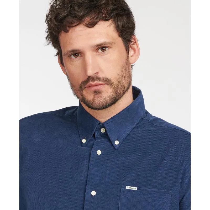 Barbour Ramsey Regular Fit Mens Fine Corduroy Shirt - Dark Denim