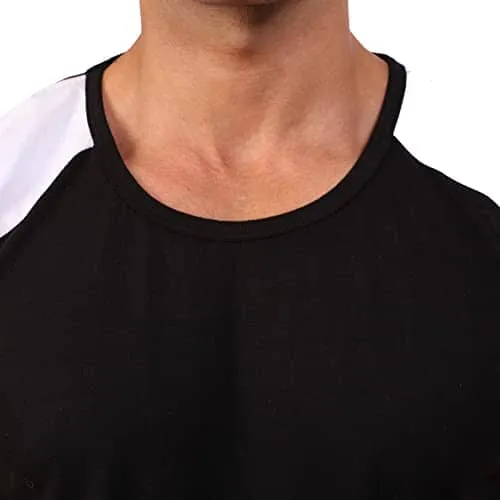 BKS COLLECTION West Sleeveless Black Round Neck Solid for Men's Stylist Cotton T-Shirt