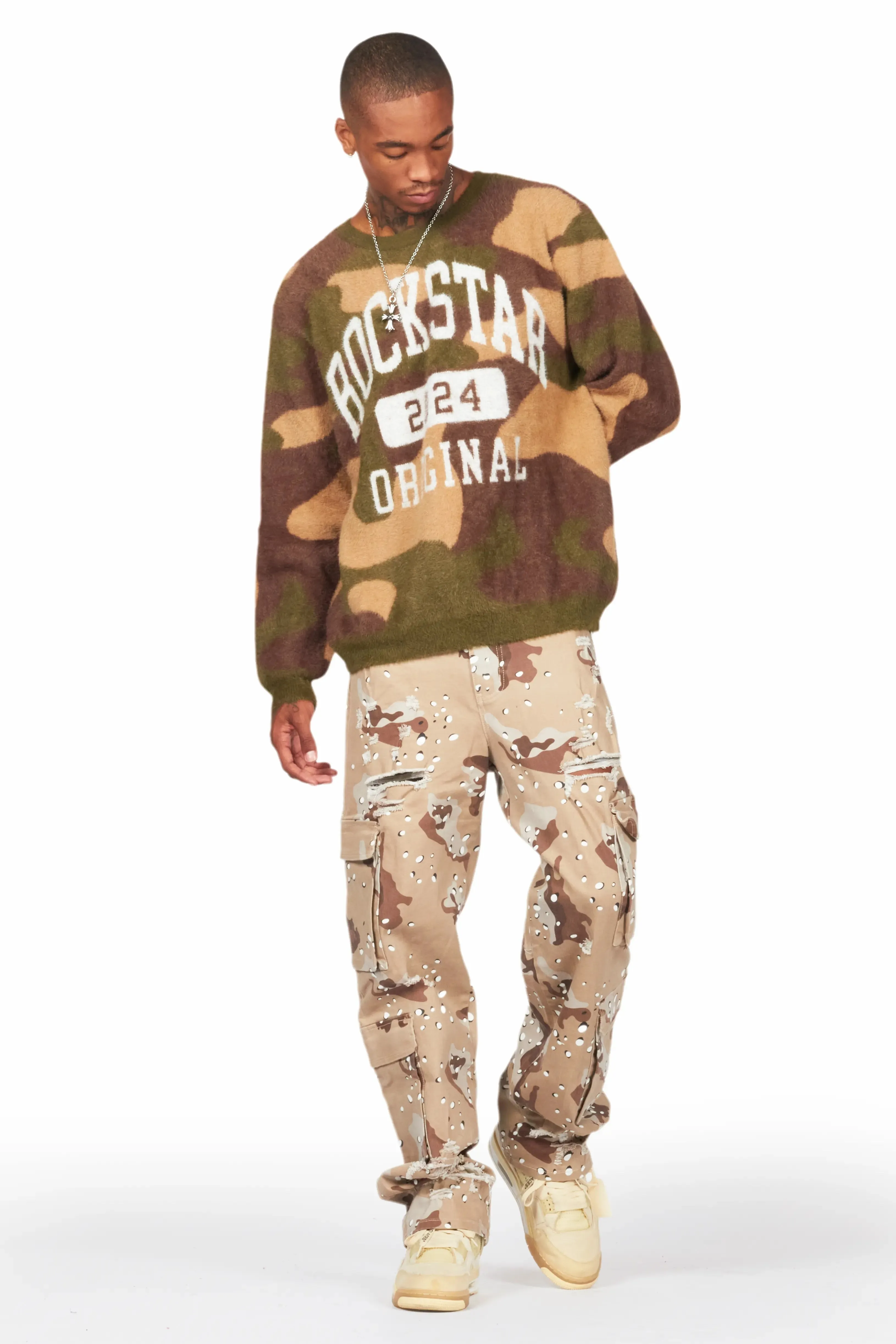 Cavell Camo Knit Sweater