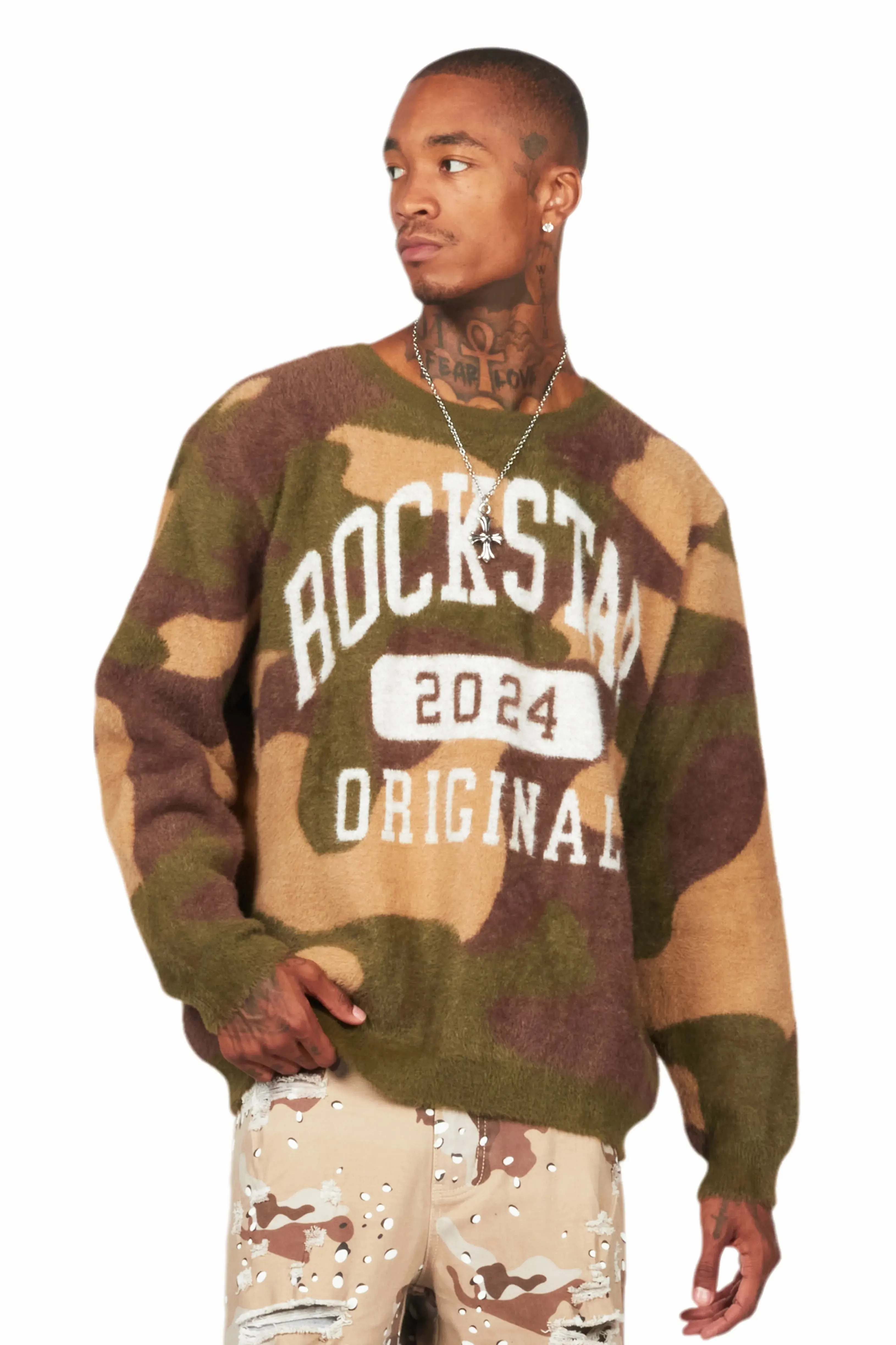 Cavell Camo Knit Sweater