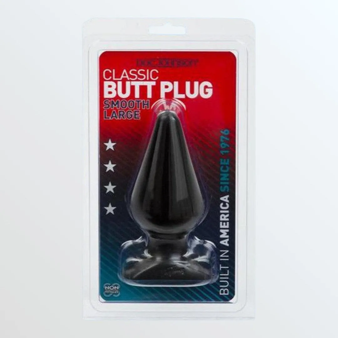 Classic Butt Plug Smooth - Large - Black