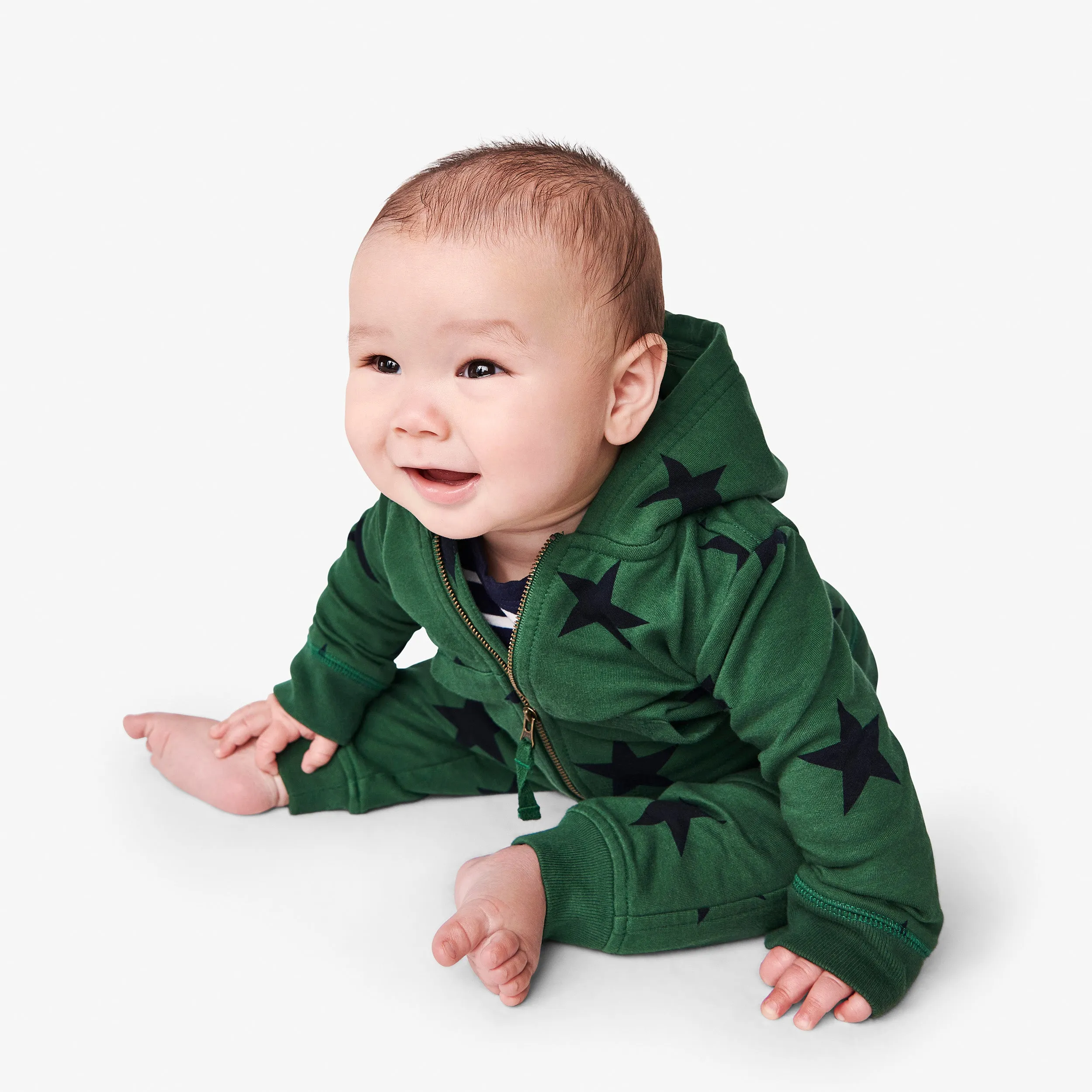 Clearance baby zip hoodie in bold stars