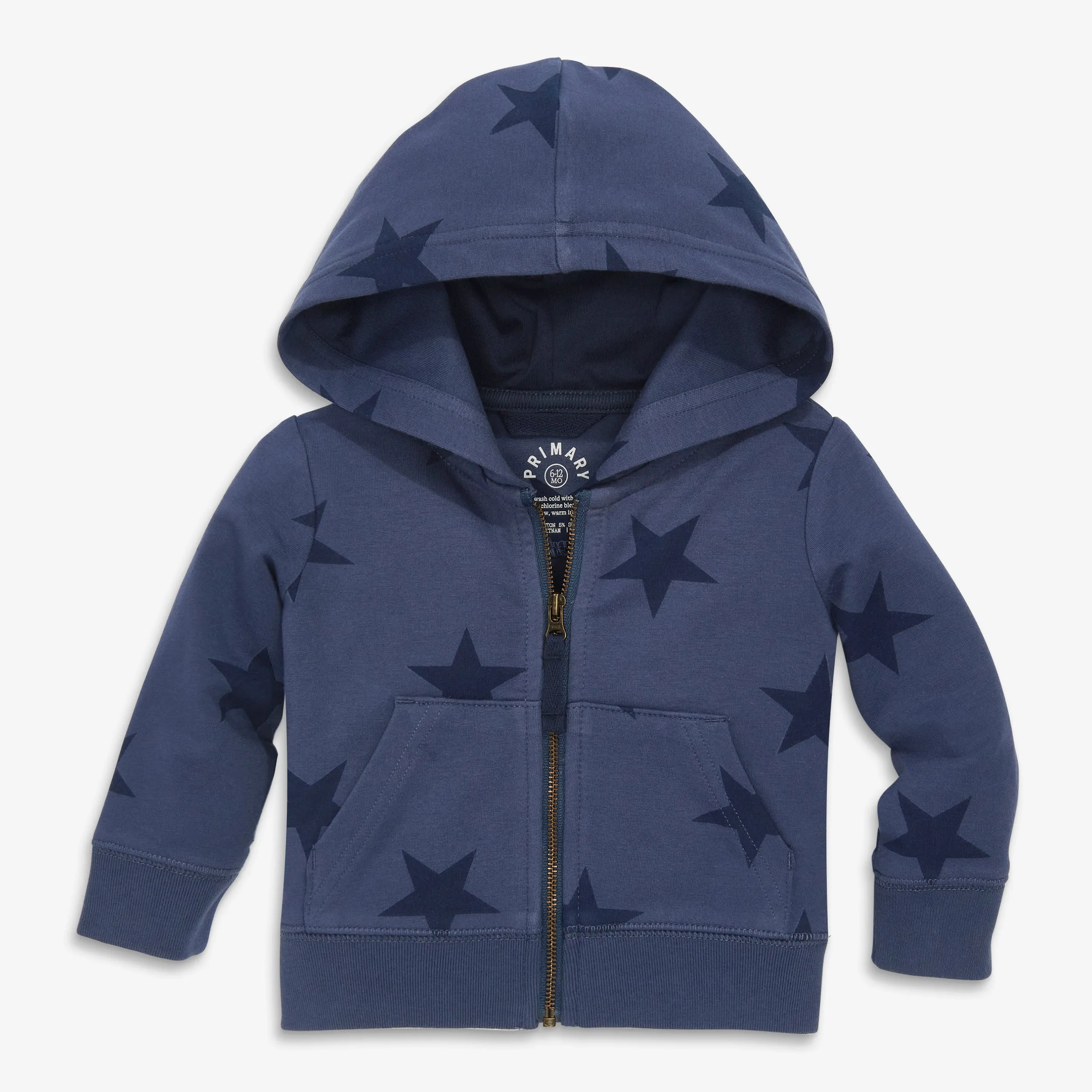 Clearance baby zip hoodie in bold stars