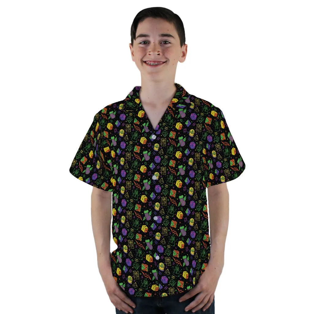 Dnd RPG Christmas Black Youth Hawaiian Shirt