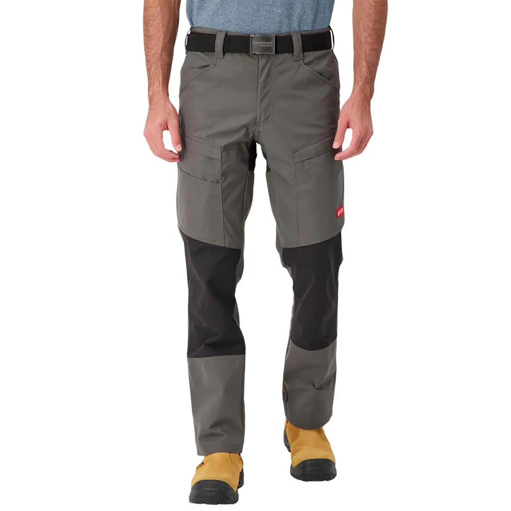 DuraDrive Men's LIBERATOR Grey and Black Stretch Work Pants with Zipper Pocket