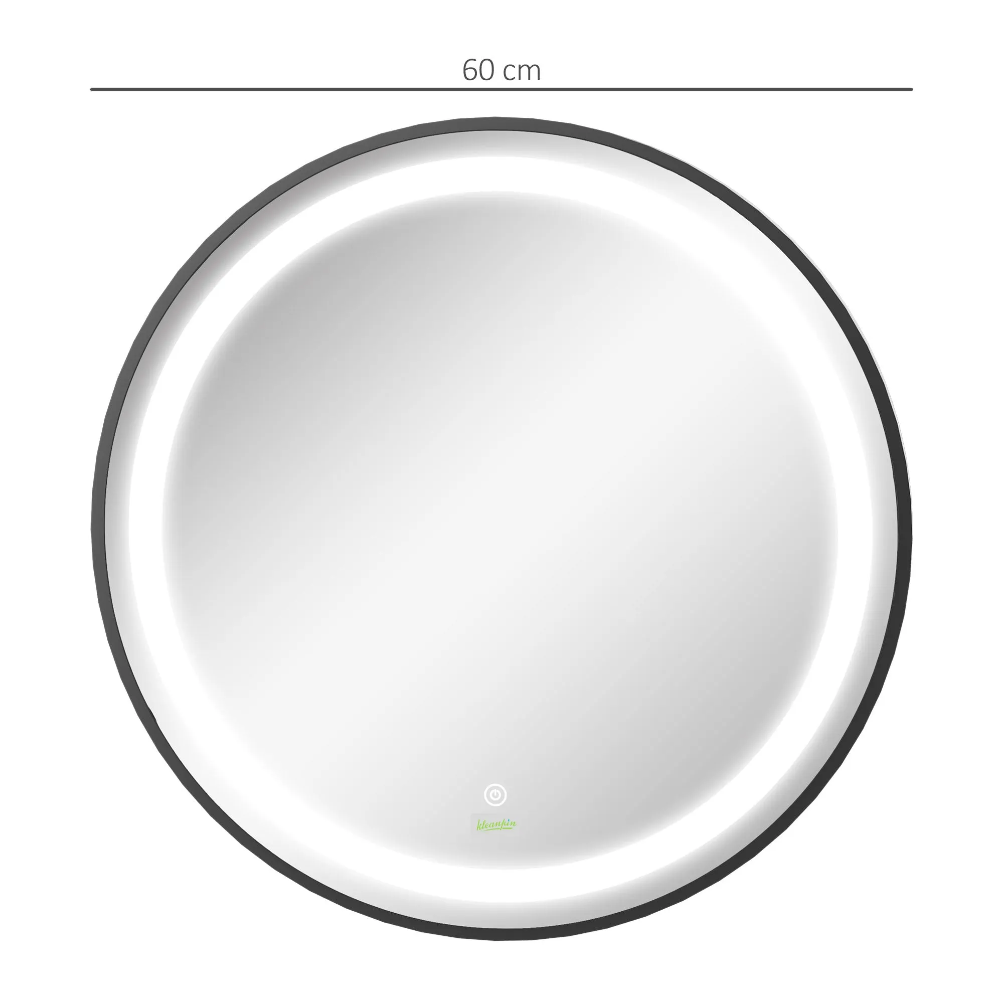 kleankin Round LED Bathroom Mirror