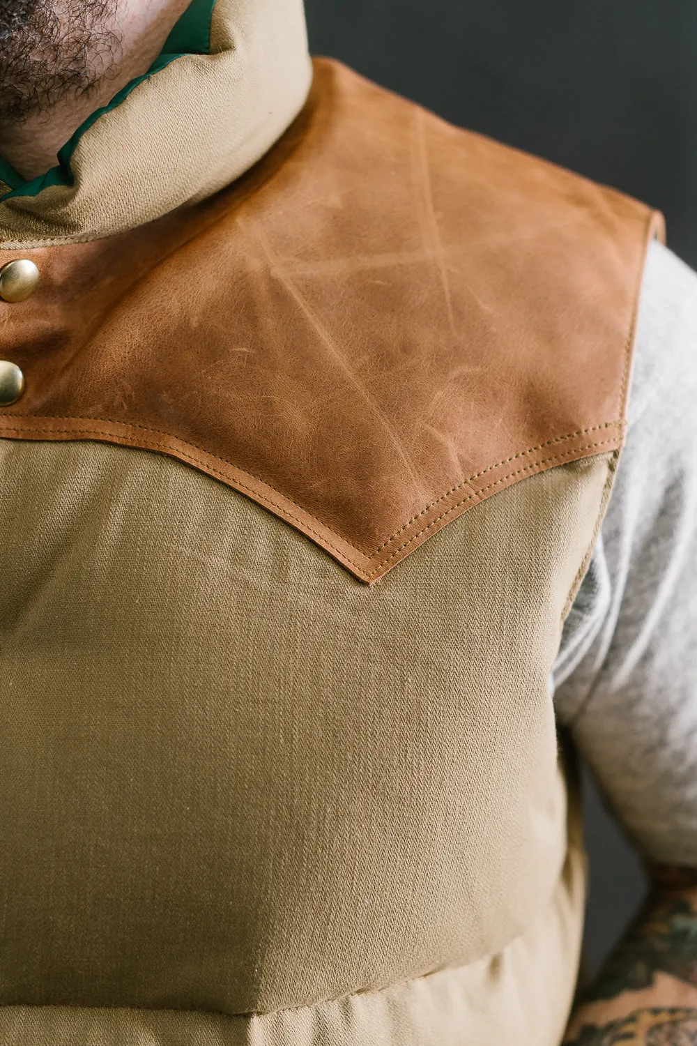 Lot 2199 - Rocky Mountain x Warehouse Dobby Twill Vest - Brown