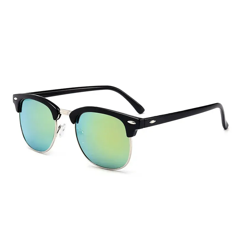 Outdoor Half Frame Retro Polarized Sunglasses