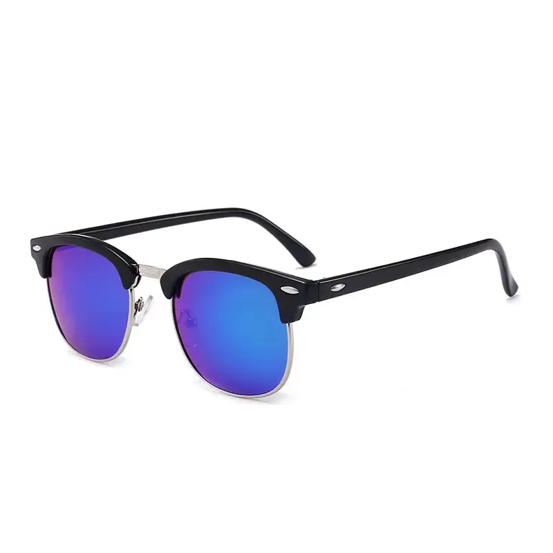 Outdoor Half Frame Retro Polarized Sunglasses