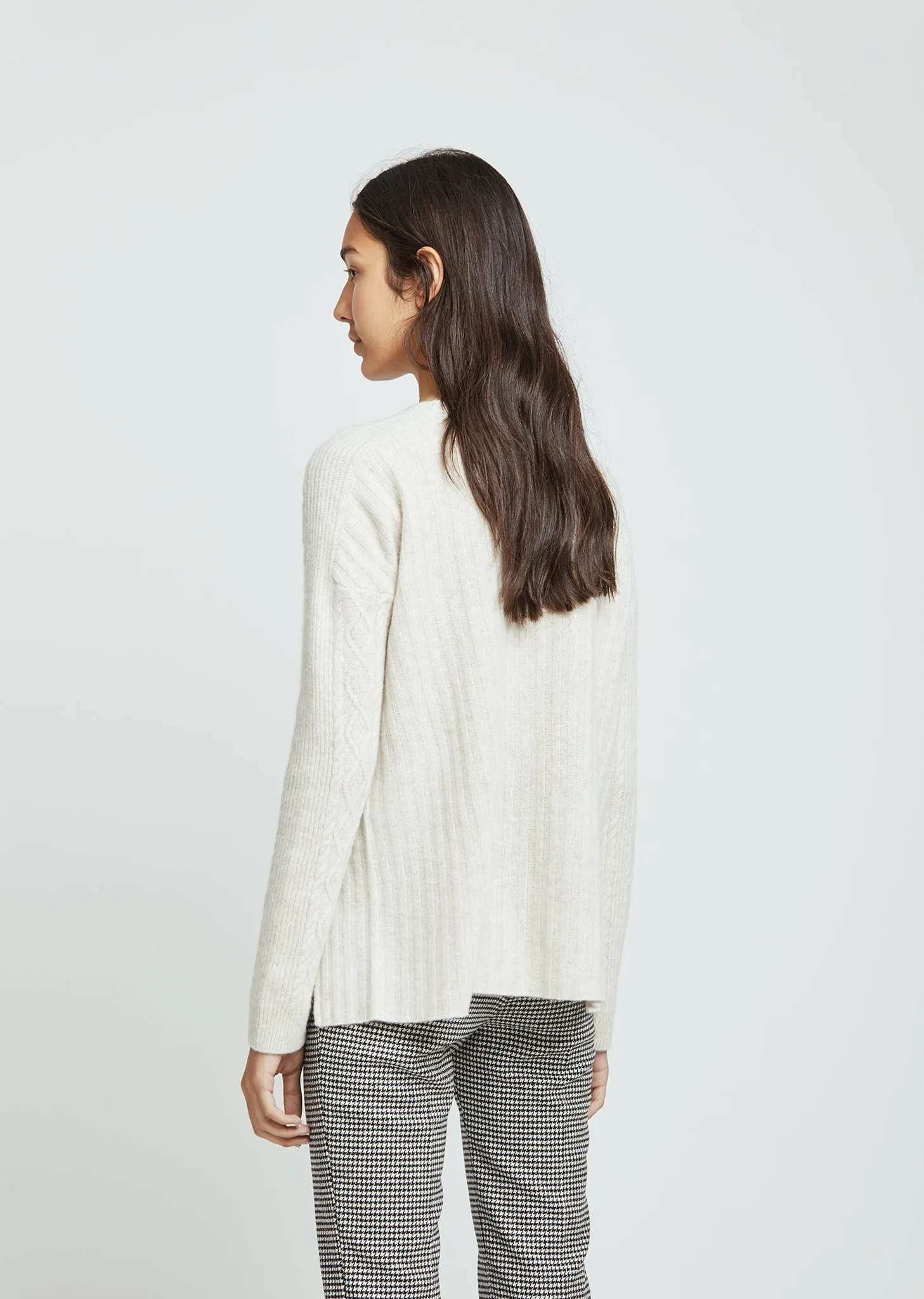 Overwashed Cable Rib Sweater