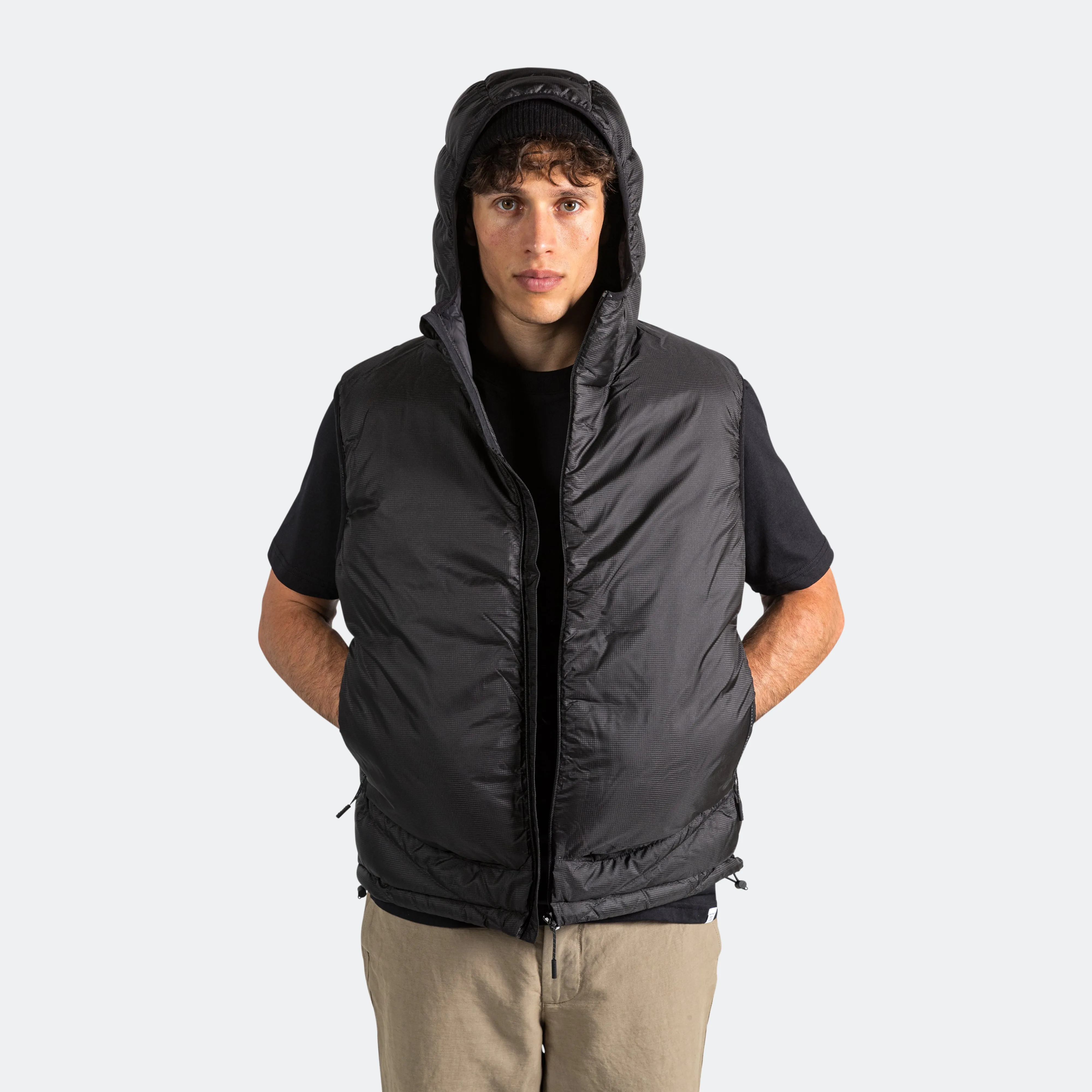 Pasmo Rip Hooded Down Gilet - Black