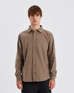 Quantum Ls Cord Shirt - Taupe