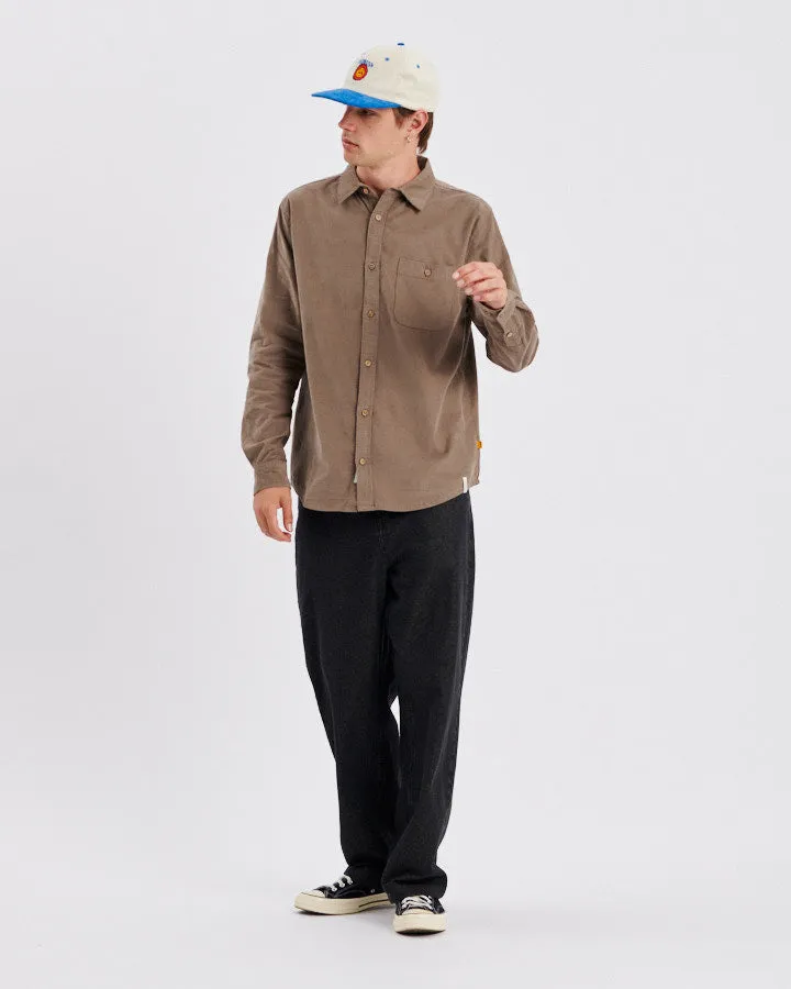 Quantum Ls Cord Shirt - Taupe