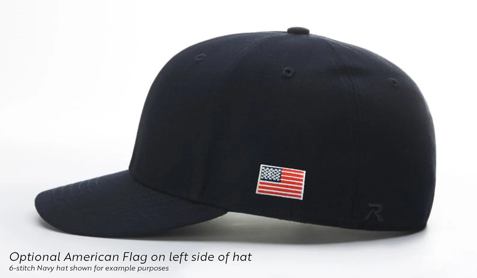 Richardson Black 8-Stitch Base Umpire Hat (EMBUA)