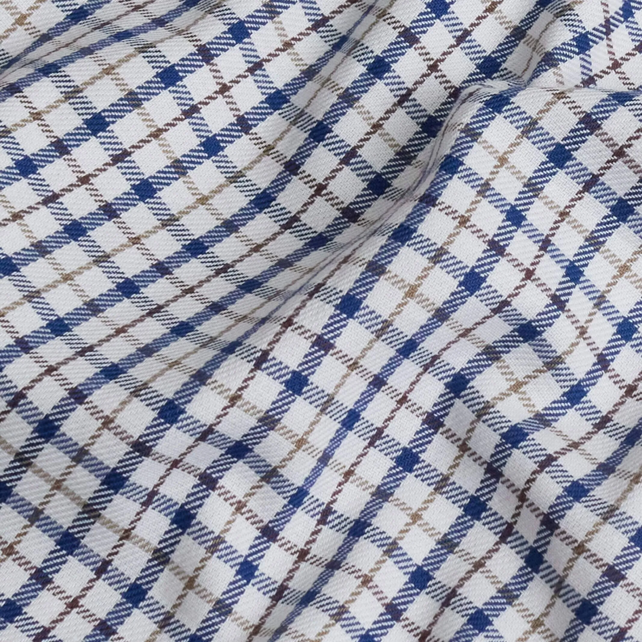 The Soft Brown Hewitt Check Custom Shirt