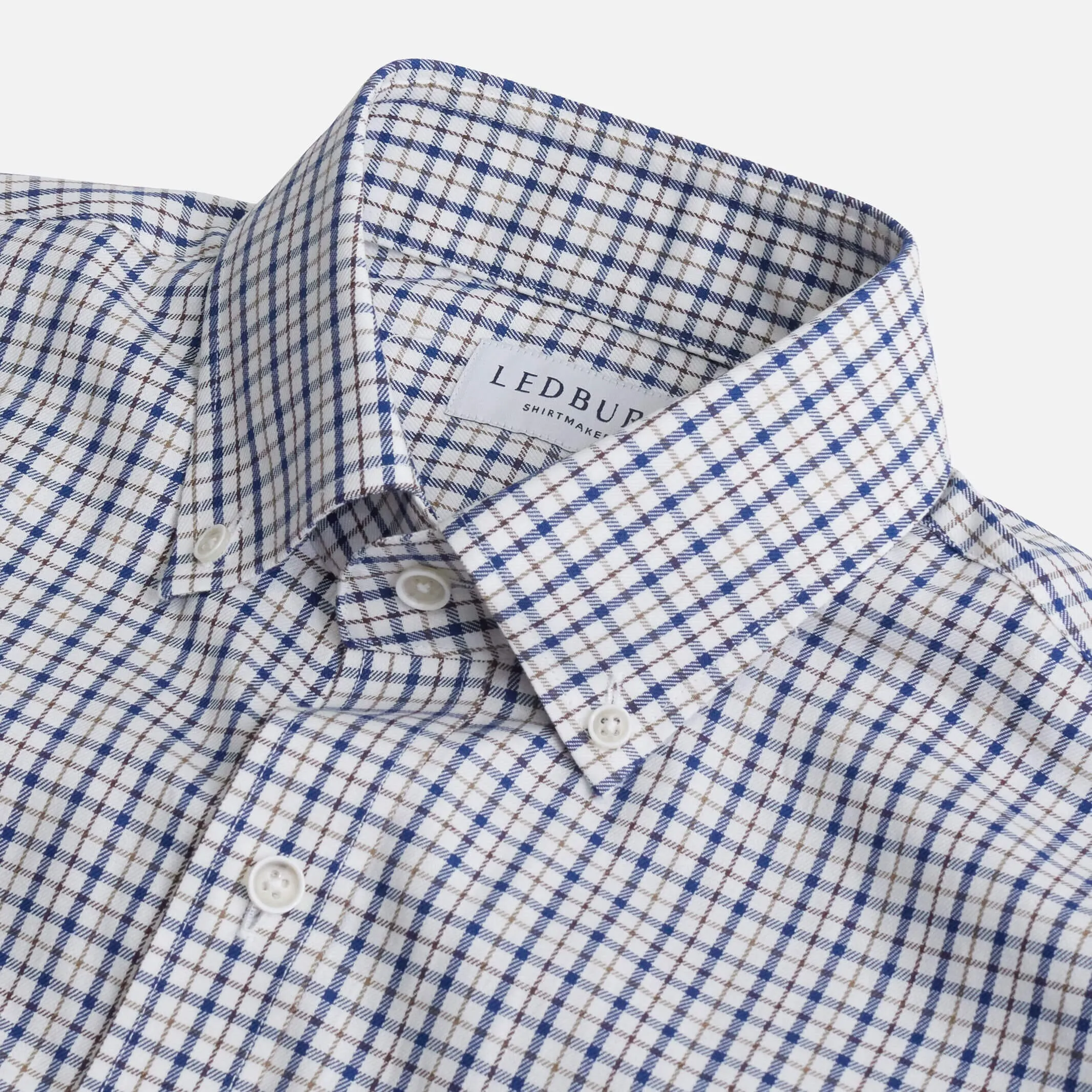 The Soft Brown Hewitt Check Custom Shirt