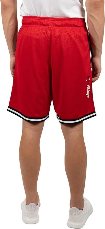 Ultra Game NBA Official Men’s Slam Active Basketball Training Shorts - Unisex, Chicago Bulls, Team Color|Chicago Bulls