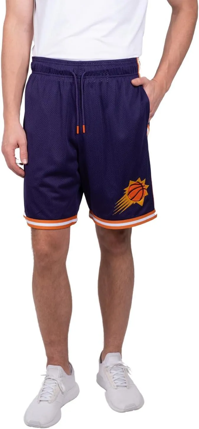 Ultra Game NBA Official Men’s Slam Active Basketball Training Shorts - Unisex, Phoenix Suns, Team Color|Phoenix Suns