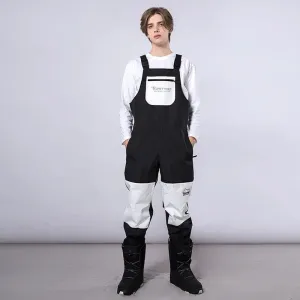 Women Reflective Stripe Snow Bibs Winter Sports Overalls